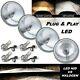 5-3/4 Stock Glass Metal Headlight 18/24w 6k Led H4 Lamp Light Bulb Headlamp Set