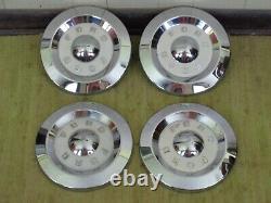 57 58 59 Ford Dog Dish Hubcaps 10 1/2 Set of 4 Hub Caps White 1957 1958 1959