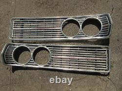 68 1968 Ford Galaxie 500 Grill Headlight Bezel Custom Country Squire PAIR NICE