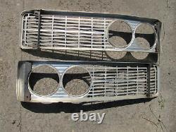 68 1968 Ford Galaxie 500 Grill Headlight Bezel Custom Country Squire PAIR NICE
