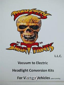 69-70 LTD/XL headlight conversion kit, vacuum to electric headlight, hideaways