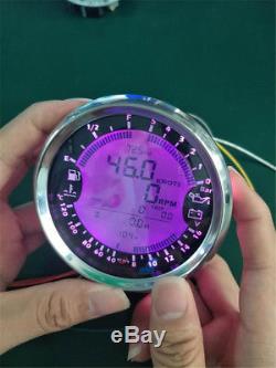 6in1 Multi-Function 85mm GPS Speedometer Tachometer Water Temp Fuel Level Gauge