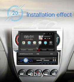 7 1Din Android 8.1 Car Stereo Radio Retractable Screen GPS Navi WiFi Player