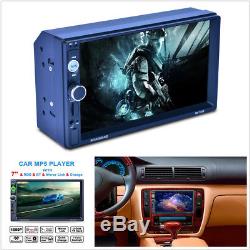 7 2 Din In-dash Bluetooth Touch Screen Car Stereo FM Radio MP3 MP5 Video Player