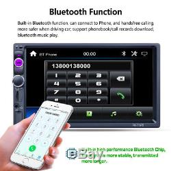7 2 Din In-dash Bluetooth Touch Screen Car Stereo FM Radio MP3 MP5 Video Player