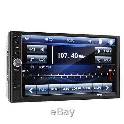 7 2DIN Car FM Bluetooth Touch Screen Audio Stereo Radio Video MP5 Player+Camera