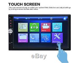7 2DIN Car FM Bluetooth Touch Screen Audio Stereo Radio Video MP5 Player+Camera