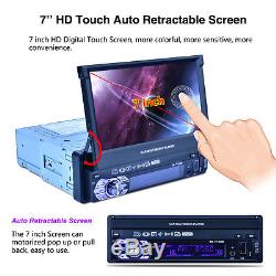7 HD 1DIN Car MP3 MP5 Player FM Bluetooth Touch Screen Stereo Radio USB +Camera