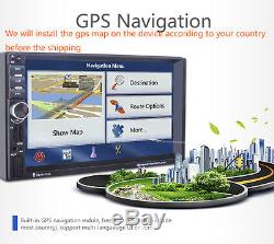 7 HD 2 Din Car In-Dash Bluetooth Stereo MP3 MP5 Player FM Radio GPS Navigation