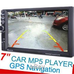 7 HD 2 Din Car MP5 Player GPS Navagation Bluetooth Auto Multimedia FM Radio AUX