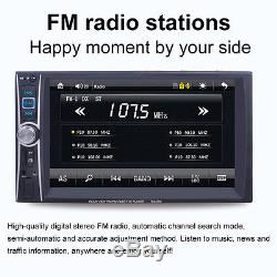 7'' HD 2 Din Car Radio MP5 Player Touch Screen Bluetooth FM AUX USB +Rear Camera