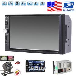 7 Touch Screen 2DIN Car MP5 Player FM Bluetooth Audio Stereo Radio Video+Camera