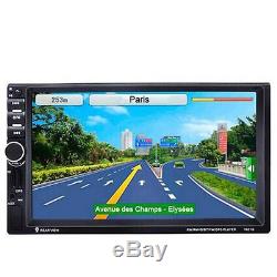 7''Touch Screen Double 2 Din Bluetooth Car GPS Stereo Radio MP5 USB/FM Player