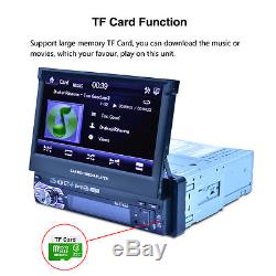 7in 1-DIN HD Car MP5/3 Player Folding Touch Screen Bluetooth Radio FM AUX SD USB