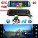 8 4g Gps Bluetooth Wifi Rear View Mirror Dashcam Car Dvr Backup Camera G-sensor