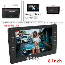 8 Android 9.1 Car Stereo GPS Navigation MP5 Player 2Din WiFi FM Radio 1+16GB