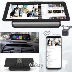 9.8 Full HD Car DVR Camera ADAS GPS Dual Cam Rearview 4G Wifi Android Free Maps