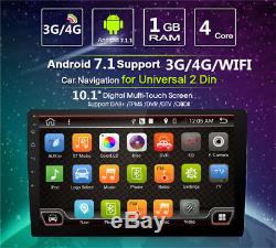 Android 7.1 2Din 10.1 HD Car Stereo GPS Radio Head Unit BT DAB OBD 3G/4G WiFi