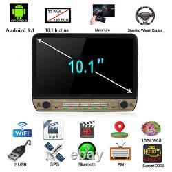 Android 9.1 HD 10.1in 1DIN HD Car Stereo Radio Player WIFI GPS Mirror Link OBD