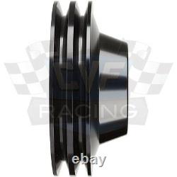 Black Aluminum Ford Water Pump Pulley 289 302 351W V-belt SBF 2 Groove V-belt