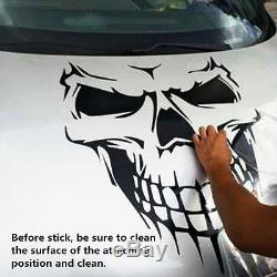 Black Skull Skeleton Car Hood Decal Rear Door Sticker For Truck Window Tailgate