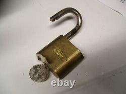 Brass Original Ford motor co. Auto Padlock lock key accessory vintage tool kit