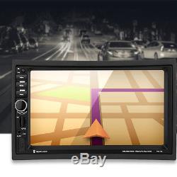 Car 7 2 Din In-Dash GPS Navigation Bluetooth Touch Screen Stereo MP3 Player USB