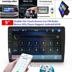 Car MP5 Player 9 Double 2DIN Bluetooth Touch Screen Stereo Radio USB AUX Kits