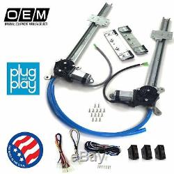 Chevy Chevelle 1964 1972 Power Window Regulator Kit with 3 LED Switches SS yanko
