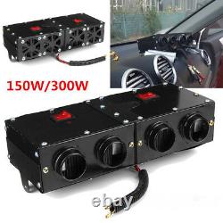 DC 12V 150With300W Adjustable 4 Hole Car Heating Dry Heater Fan Defroster Demister