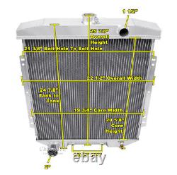 DR 3 Row Radiator, 16 Fan, Shroud-54-56 Ford Country Squire Police Interceptor