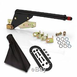 Emergency Parking Brake Complete Kit w Black Boot and Trim Ring for Lokar cables