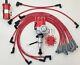 Ford 289 302 Small Cap Hei Distributor + Coil + 8.5mm Red Spark Plug Wires