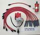 Ford 289 302 Small Female Hei Distributor + Coil + 8.5mm Red Spark Plug Wires
