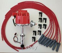 FORD FE 390 427 428 RED HEI DISTRIBUTOR + 8.5mm UNIVERSAL SPARK PLUG WIRES USA