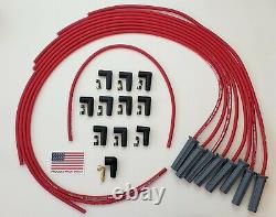 FORD FE 390 427 428 RED HEI DISTRIBUTOR + 8.5mm UNIVERSAL SPARK PLUG WIRES USA