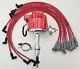 Ford Small Block 351w Windsor Hei Distributor + Red 8.5mm Spark Plug Wires Usa
