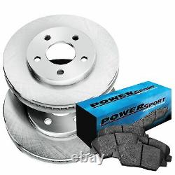For 1973 Ford Country Squire, Custom 500 Front Blank Brake Rotors+Ceramic Pads