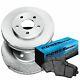 For 1973 Ford Country Squire, Custom 500 Front Blank Brake Rotors+ceramic Pads