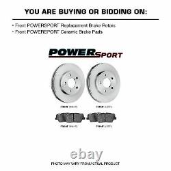 For 1973 Ford Country Squire, Custom 500 Front Blank Brake Rotors+Ceramic Pads