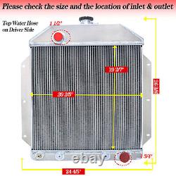 For 49-53 FORD COUNTRY SQUIRE SEDAN CHEVY ENGINE 3.5L 3.7L 4.2L 4 ROW RADIATOR