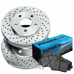 For Ford Country Squire, Custom 500 Front Drilled Brake Rotors+Ceramic Pads