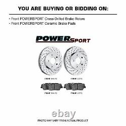 For Ford Country Squire, Custom 500 Front Drilled Brake Rotors+Ceramic Pads