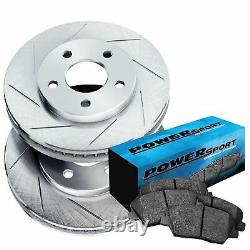 For Ford Country Squire, Custom 500 Front Slotted Brake Rotors+Ceramic Pads