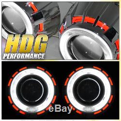 For Gmc 2.5 Retrofit Projector Headlights Halo Ring Devil Eye Shrouds Red White