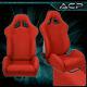 For Mazda Racing Fully Reclinable Bucket Seat Chair Driver/passenger Rail Red