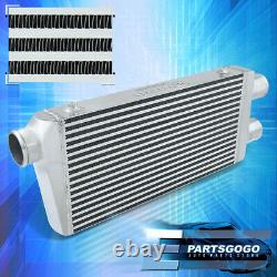 For Universal 2 Inlet to 1 Outlet FMIC Front Mount Intercooler 32.25x11.75x3