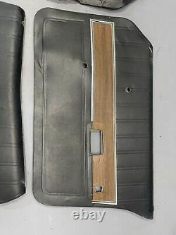 Ford 1969 1970 LTD COUNTRY SQUIRE Door Panels Black Interior LH RH Front Rear
