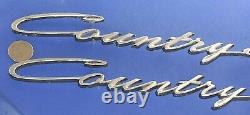 Ford Country Squire Station Wagon Emblems Pair Vtg 1966 Rear Quarter Panel C6ab