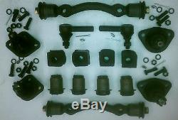 Ford FULL Size Front End Kit Tie Rod Ends+Ball Joints+Control Arm Bushings 1957